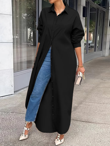 Long-sleeved Casual Shirts And Dresses With Multiple Wear Methods.