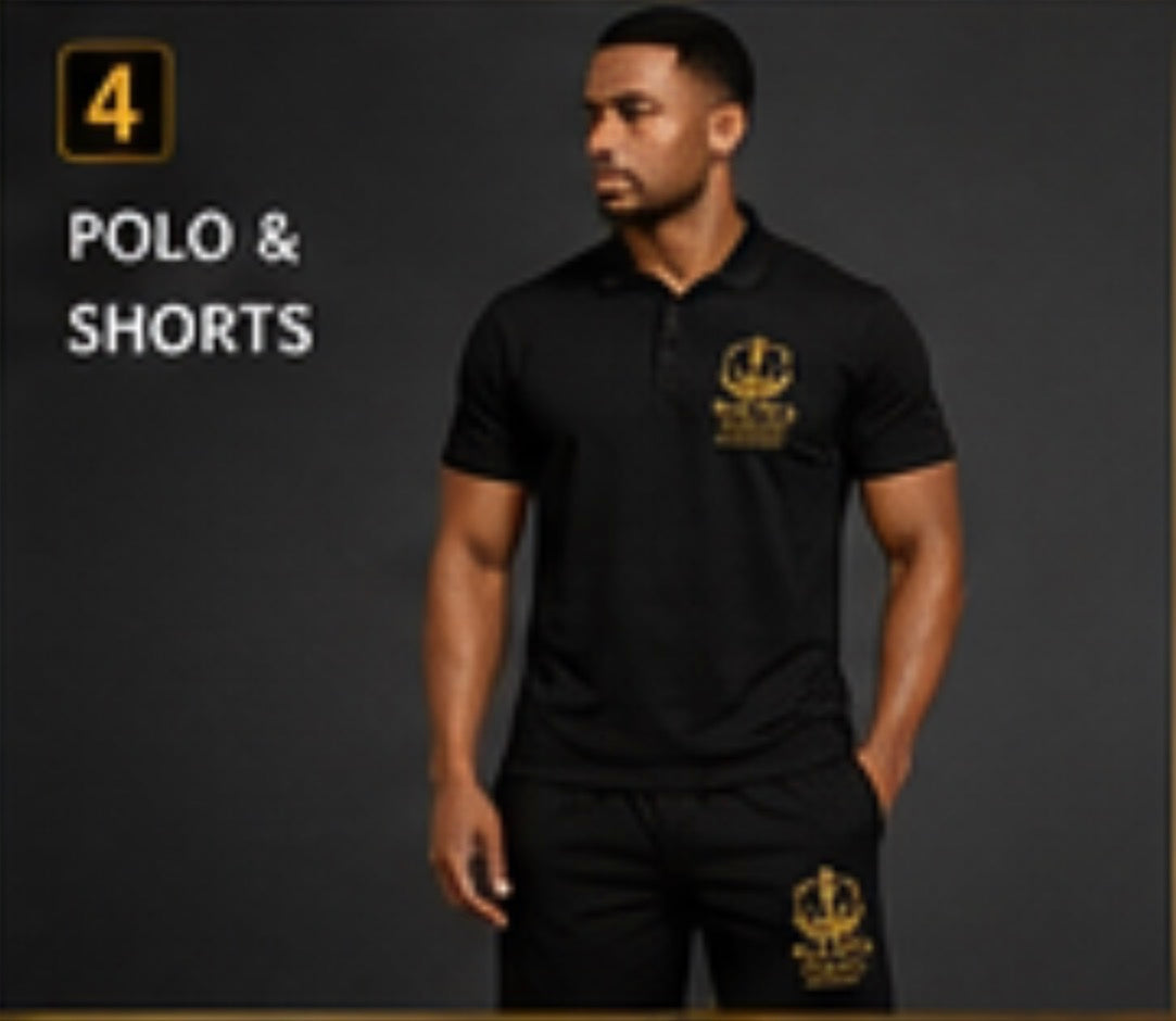 NUBO Men's Polo Shirt & Shorts Set