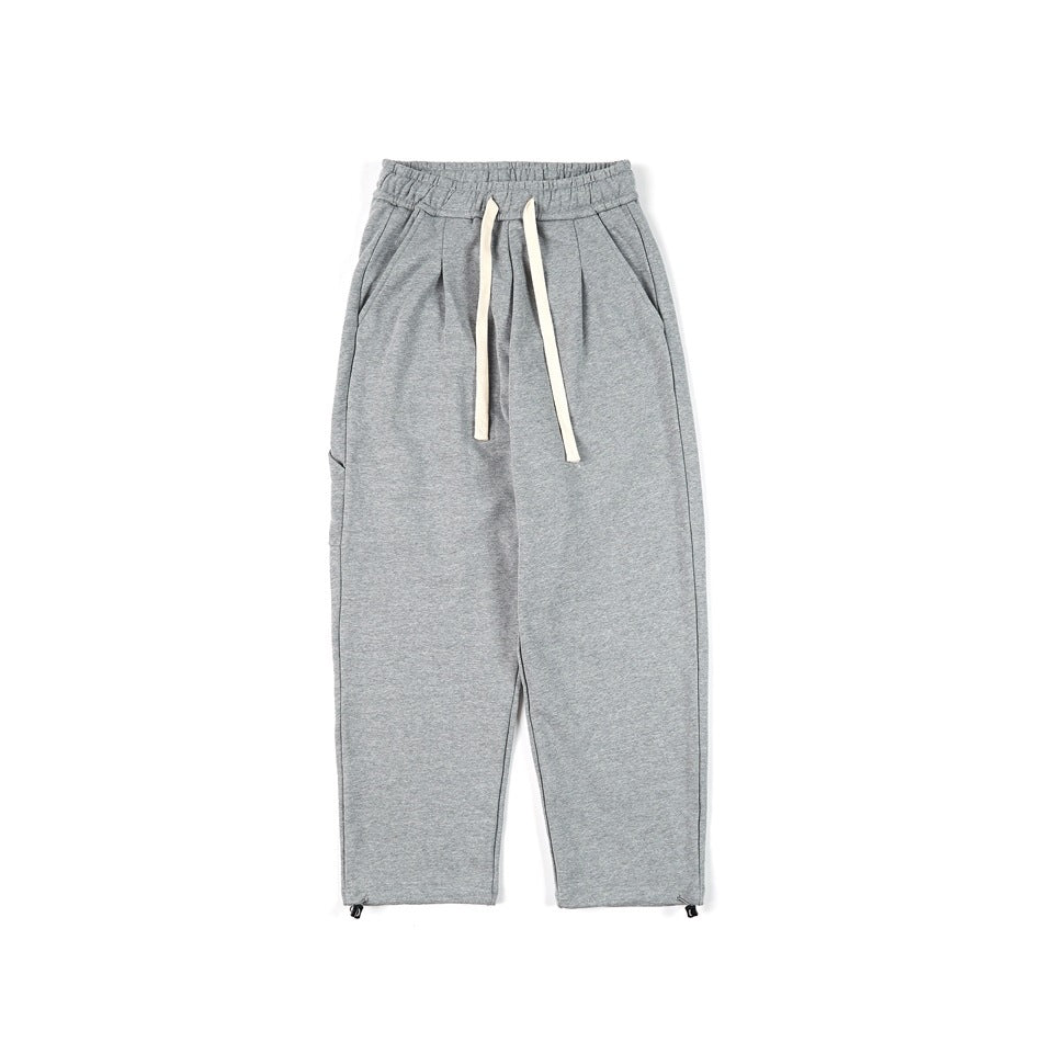 Basic Style Retro Thickened Sweatpants For Men