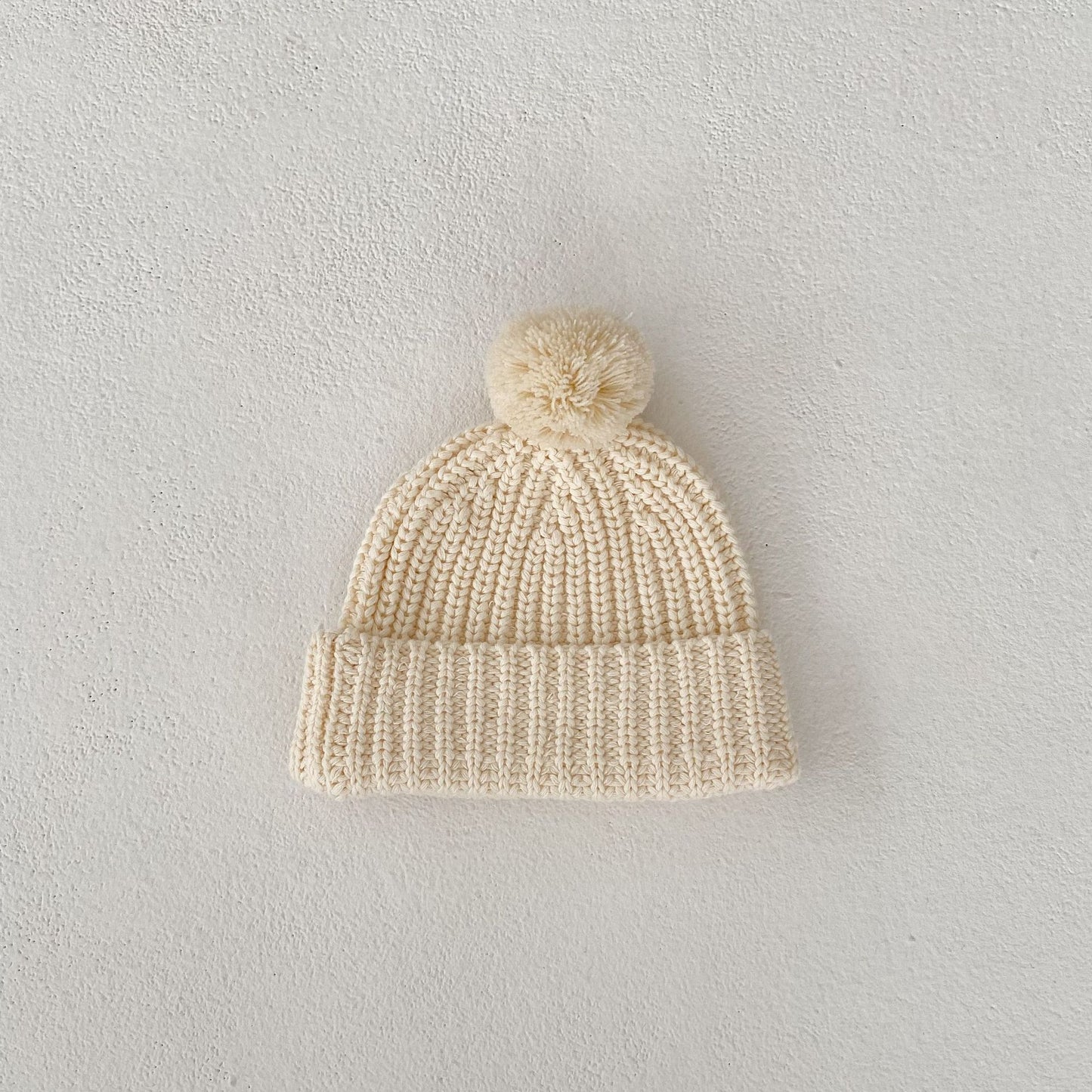 Creamy-white Knitted Long-sleeved Coat Cardigan Sweater