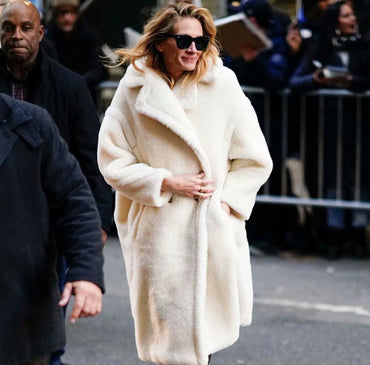 Street style lamb wool coat