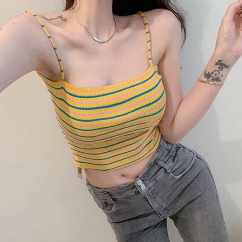Korean Style Short Western Style Slim Fit Striped Bottoming Shirt
