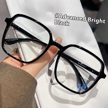 Facial Non-makeup Gadget Black Oversized Glasses With Myopia