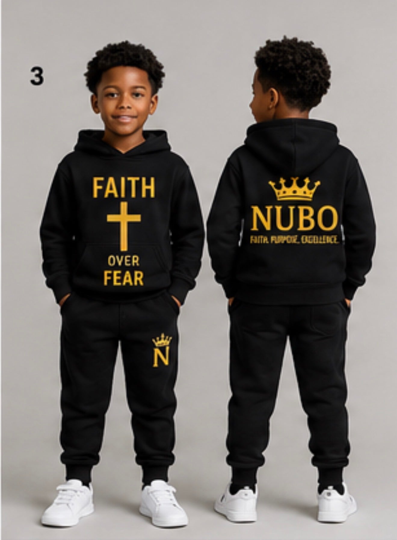 Kid's Faith over Fear or NUBO sweat suit