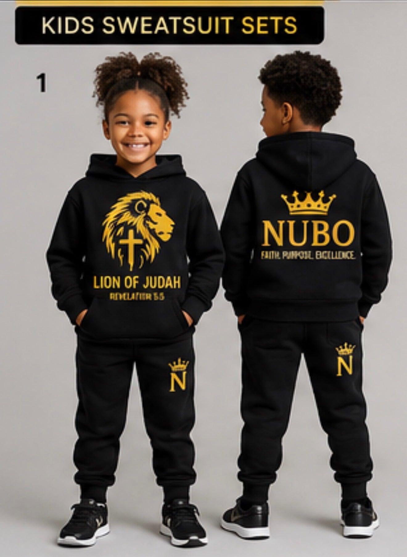 Kids lion of Juda or NUBO sweat suits