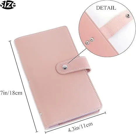 Business Card Holder Book, Business Card Book Case PU Leather Organization Binder Name ID Card Holder For Men & Women, Up To 96 Cards Capacity