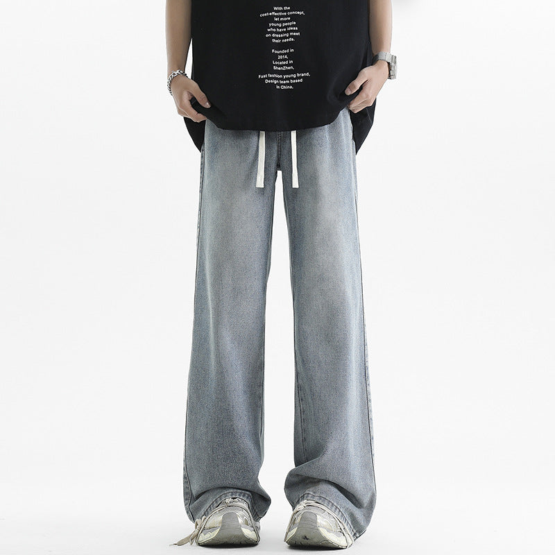 Fashionable American-style Washed Skinny Jeans For Men