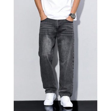 Men's Casual Straight-leg Loose Long Jeans