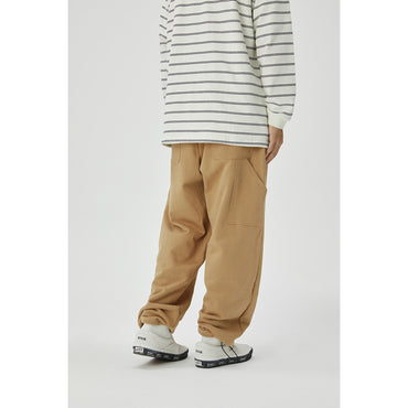 Basic Style Retro Thickened Sweatpants For Men
