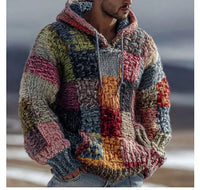 Loose-fitting  Plus-size 3D-printed Hooded Sweatshirt Top