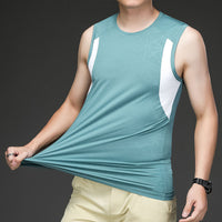 Fashion Thin Personality Ice Silk Vest Men