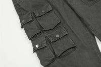 Mechanical Style Tactical Multi-pocket Jeans Men
