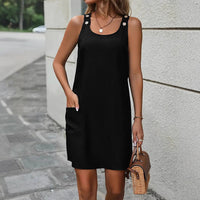 Women's Casual Denim Style Sleeveless Dress