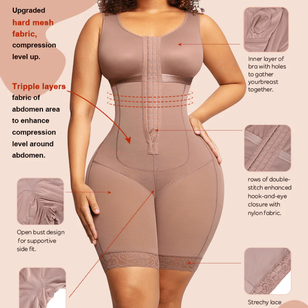 Post-op Chest Wrap Tummy Control Full Body Shapewear