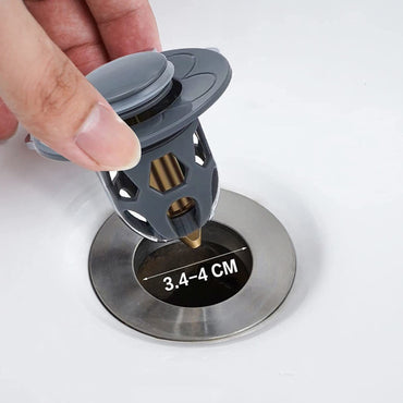 Washbasin Electroplating Drainer Bouncing Core Universal Head Leak-Proof Plug Pool Basin Copper Core Push Type Leaking Plug