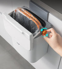 Wall-mounted Toilet Special Paper Basket Household Kitchen Waste Dry And Wet Trash Can