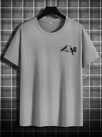 Retro Loose-fit Short-sleeve Printed T-shirt