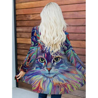 Women's Clothing Printed Trench Coat