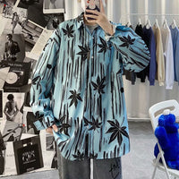 Hong Kong Style Vintage Floral Shirt Men