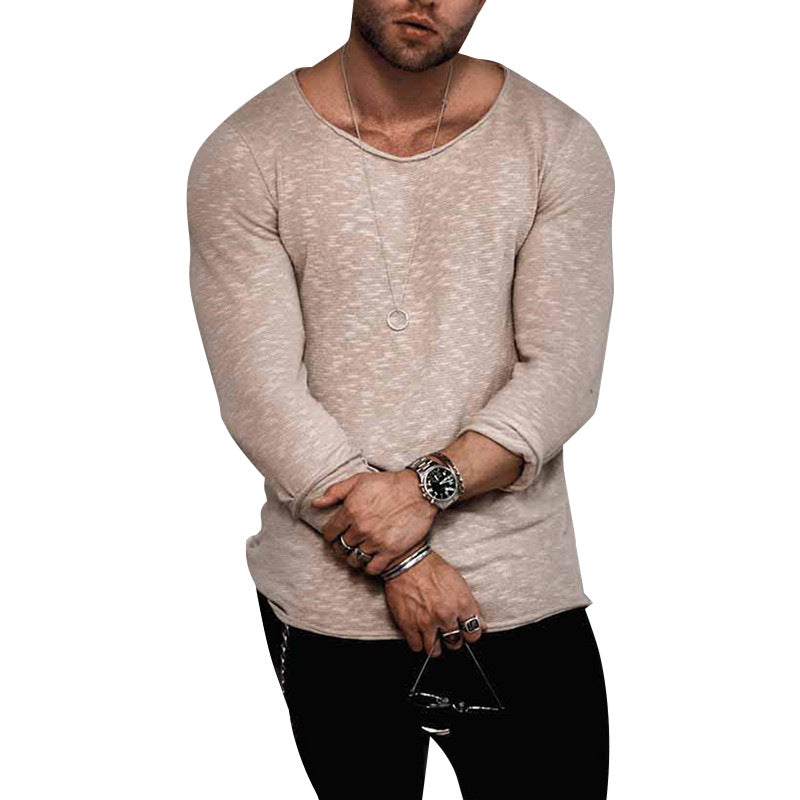 Summer Hot Style Slim T-shirt Men's Casual Long-Sleeved Shirt