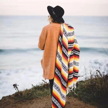 Geometric tassel style blanket