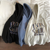 Lazy Style Hooded Jacket Korean Style Loose Hong Kong Style Top
