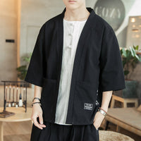 Chinese Style Cardigan Hanfu Young Men Casual