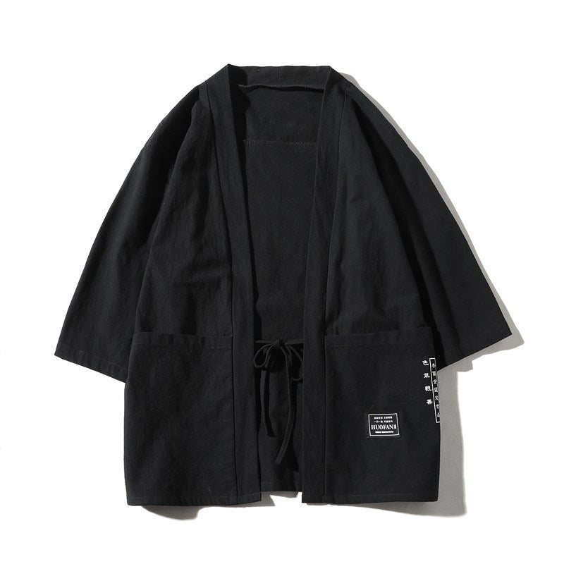 Chinese Style Cardigan Hanfu Young Men Casual
