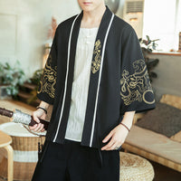 Chinese Style Jacket Retro Robe Young Men