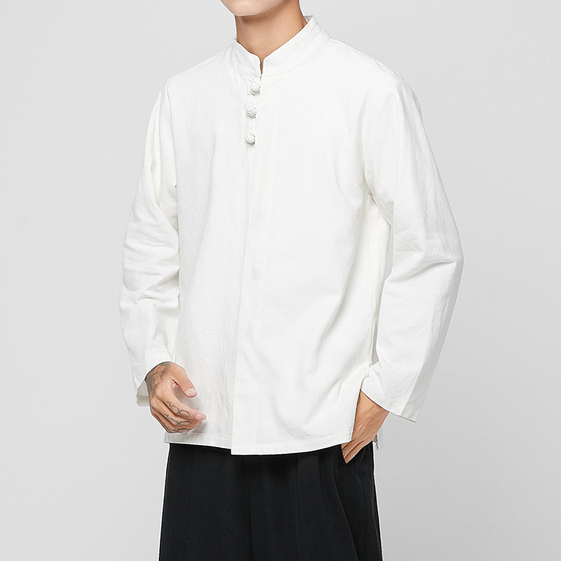 Chinese Style Linen Long-sleeved Shirt
