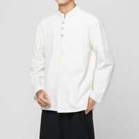 Chinese Style Linen Long-sleeved Shirt