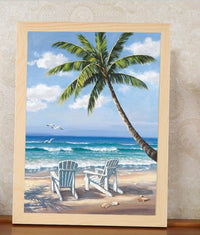 Cross-border Diy Diamond Painting Seaside Beach Scenery Full Diamond Amazon Living Room Bedroom New Product Factory Wholesale