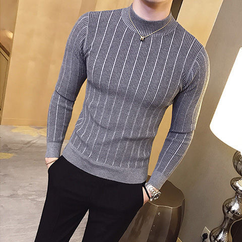 Korean Korean Style Half Turtleneck Sweater Men