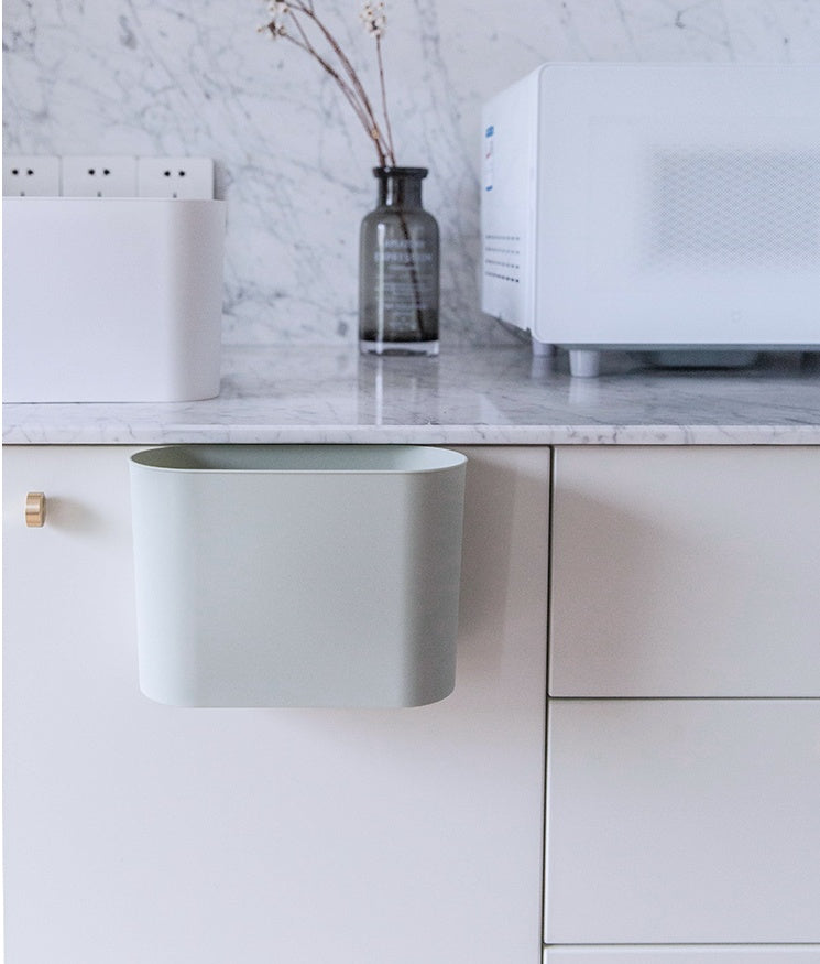 Cupboard Door Dustbin Hanging Kitchen Hanging Table Side Small Household Kitchen Waste Wall Hanging Cupboard Door Paper Basket