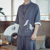 Summer New Chinese Style Suit Men