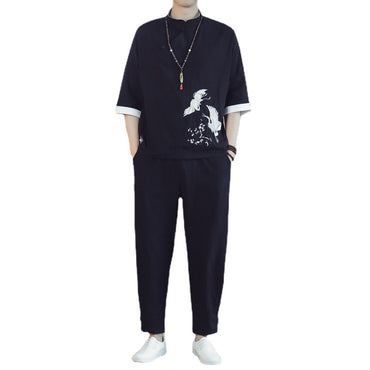 Summer New Chinese Style Suit Men