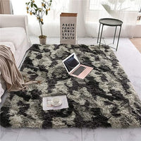 Tie-Dye Gradient Color Printed Silk Wool Carpet