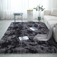Tie-Dye Gradient Color Printed Silk Wool Carpet