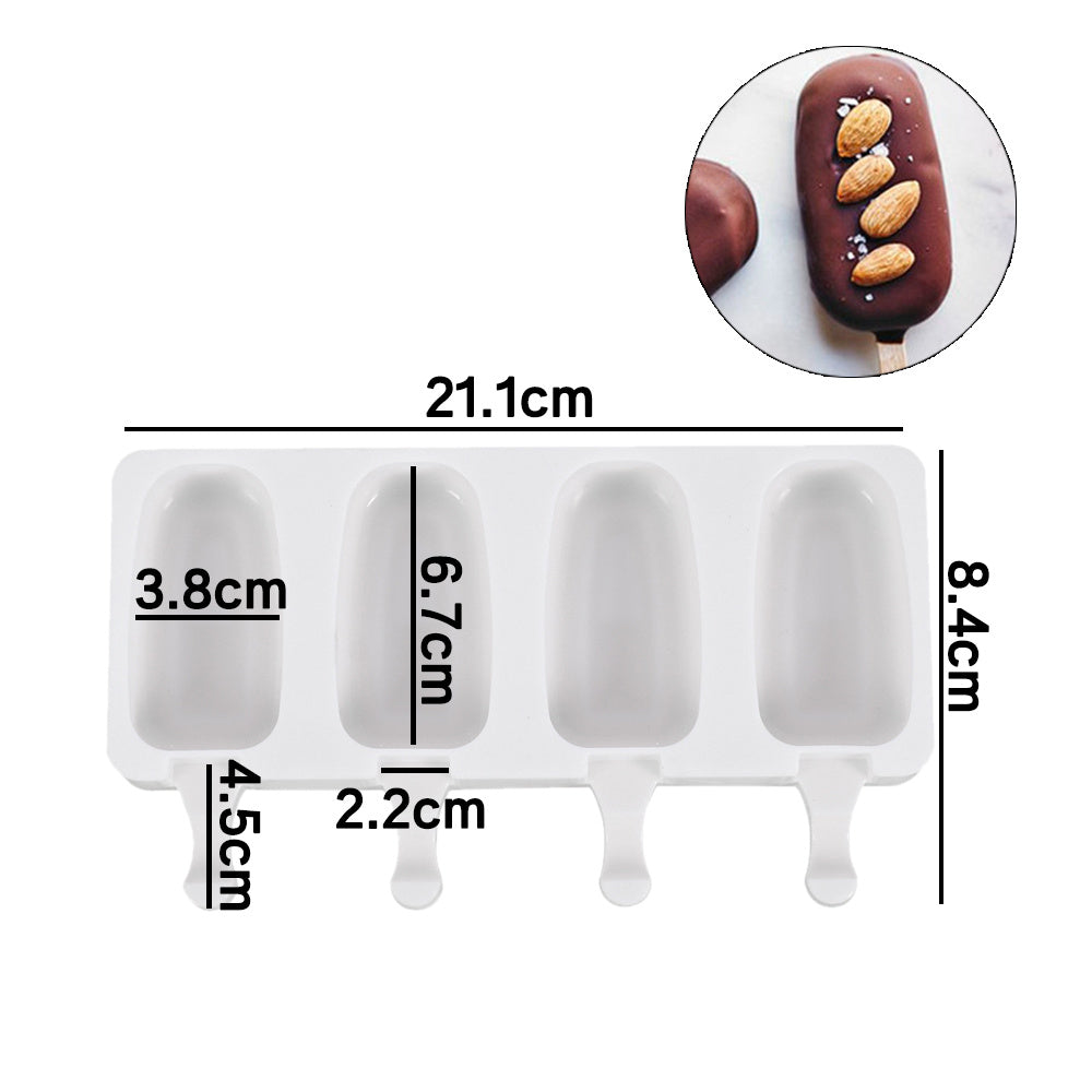 Silicone Ice Cream Mold 4 With Popsicle Ice Cream Mold Diy Hot Selling Home Kitchen