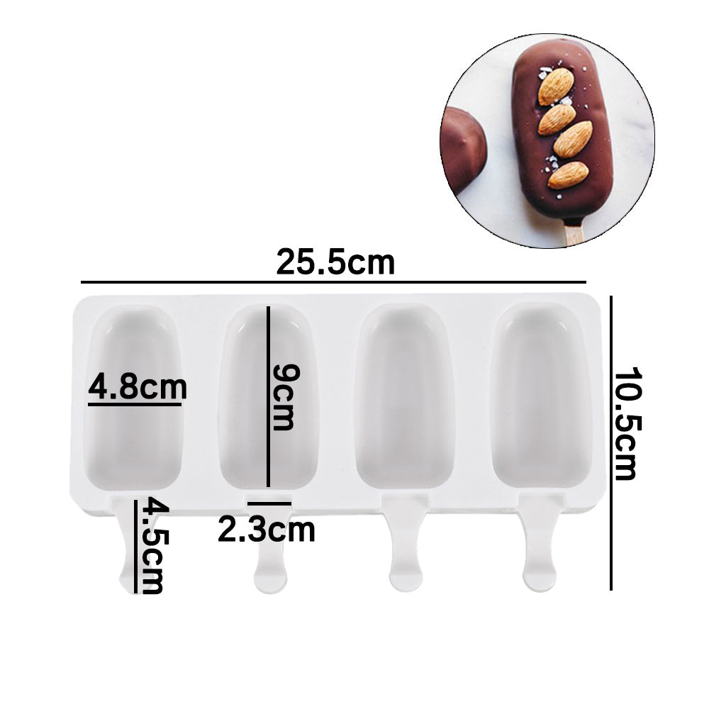 Silicone Ice Cream Mold 4 With Popsicle Ice Cream Mold Diy Hot Selling Home Kitchen