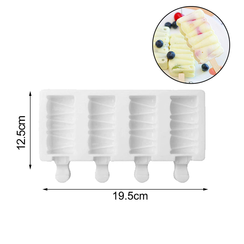 Silicone Ice Cream Mold 4 With Popsicle Ice Cream Mold Diy Hot Selling Home Kitchen