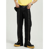 Korean Style Straight Zipper Design Jeans Men