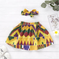 Ethnic printed girl skirt