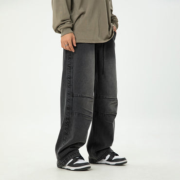 Man Pair Pleated Japanese Drawstring Trousers