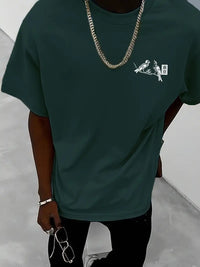 Retro Loose-fit Short-sleeve Printed T-shirt