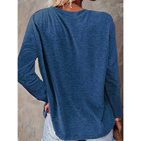 Dog Paw Love Heart Print T-Shirt For Women Long Sleeve Dog Mom Graphic Tees Tops Crewneck Shirts