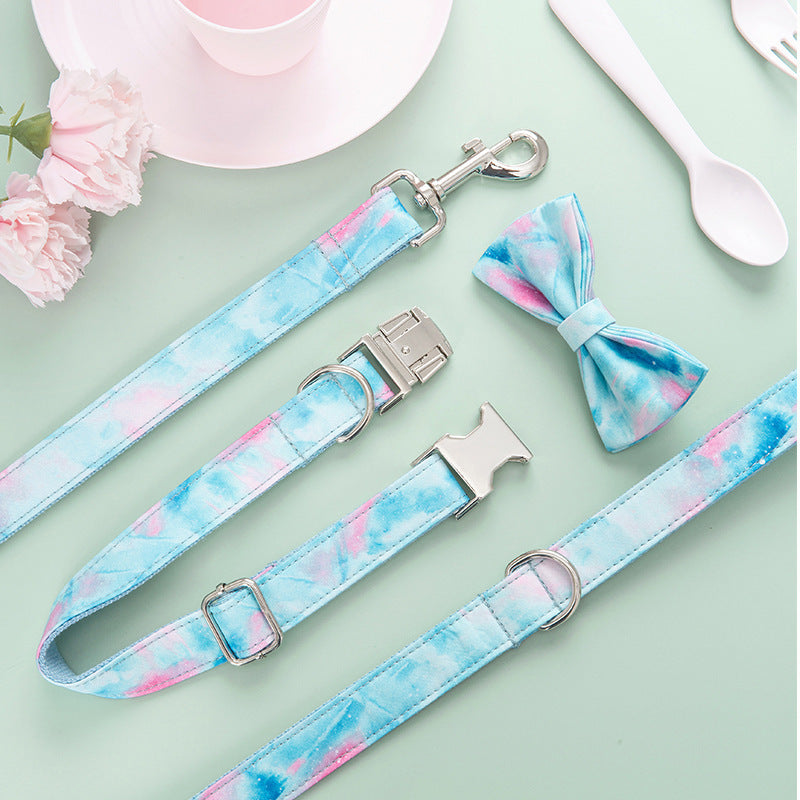 Custom Lettering Dog Collar Print Personality Suit