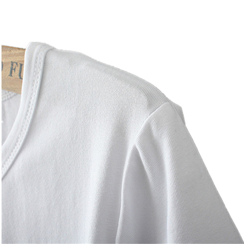 White Bottoming Shirt Top Western Style Loose Letter Style