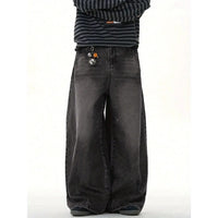 Mens High-Street Relaxed Premium-Looking Versatile Wide-Leg Pants