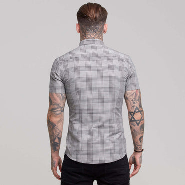Men's Check Print Shirt Casual Style